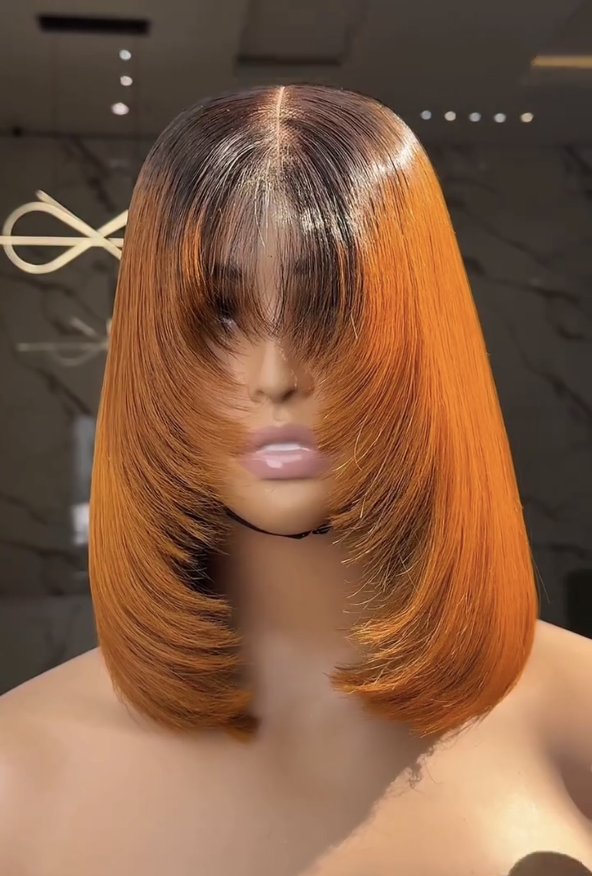 Ginger fringe in layers