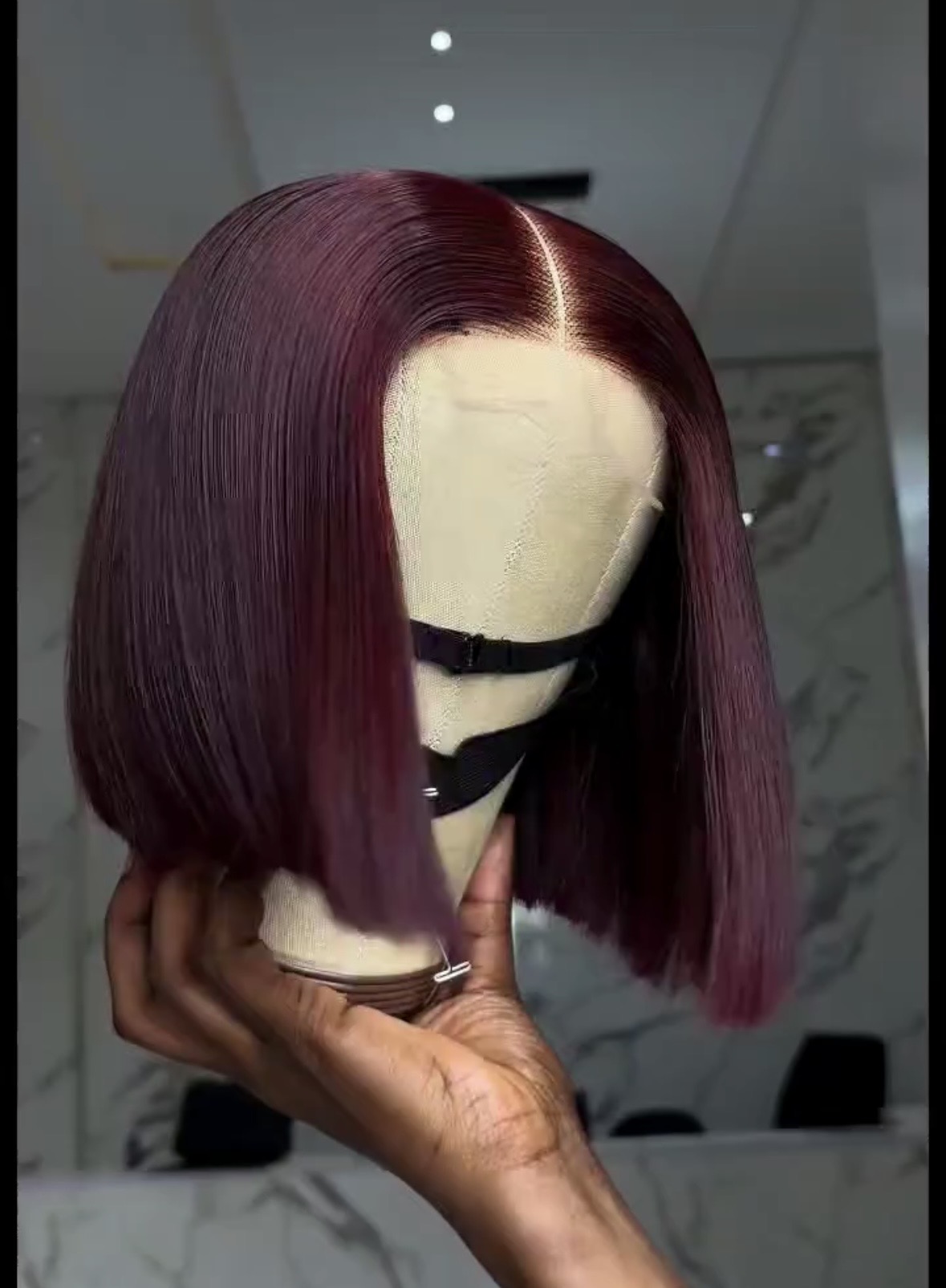 Burgundy Bone Straight