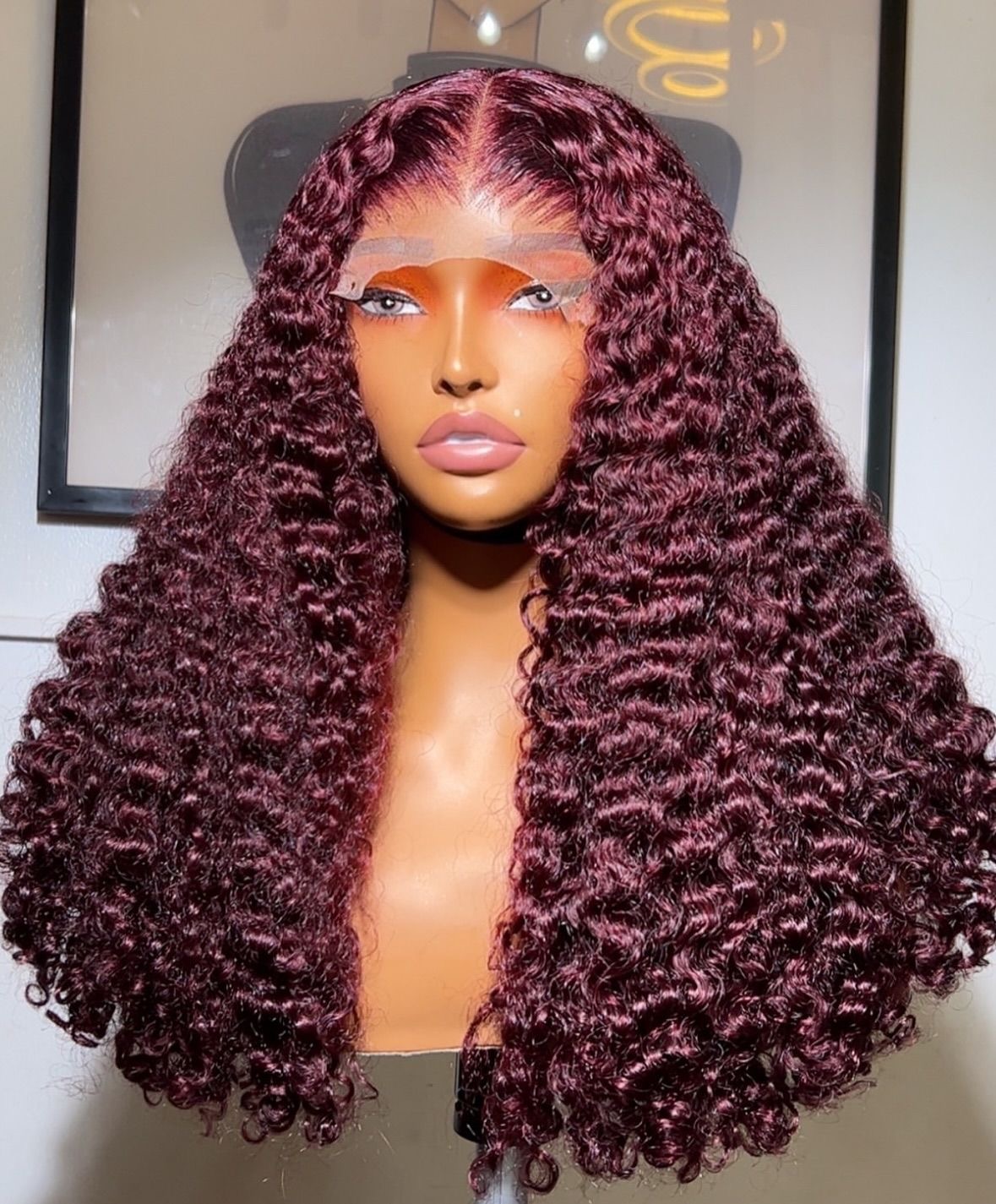 Burgundy Pixie Curls